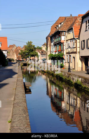 France, Alsace, wissembourg, district de la bruch, rives de la rivière (la Lauter) Banque D'Images