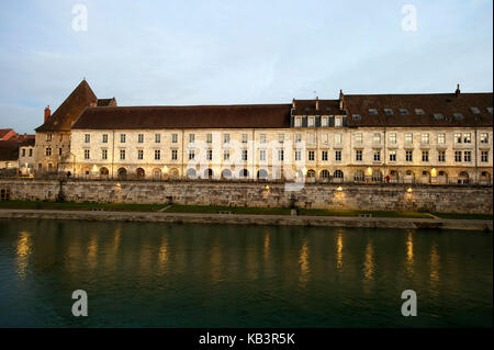 France, Doubs, Besançon, le centre historique, quai vauban Banque D'Images