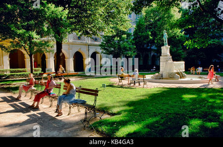 Le jardin du musée des beaux-arts de lyon Banque D'Images