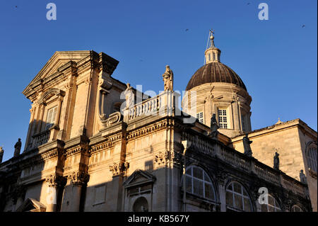 La Croatie, Kvarner, île de la côte dalmate, Dubrovnik, le centre historique classé au patrimoine mondial de l'unesco, la cathédrale de l'assomption Banque D'Images