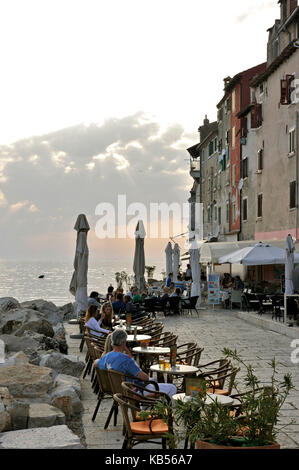 La Croatie, Istrie, Adriatique, la ville de Rovinj Banque D'Images