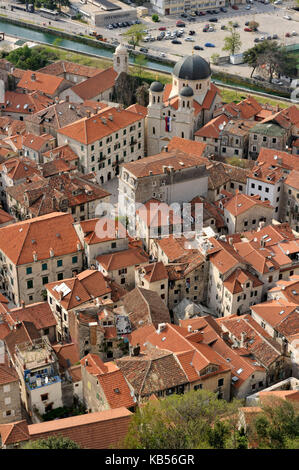 Le Monténégro, côte adriatique, baie de Kotor, vieille ville de Kotor, classée au patrimoine mondial de l'UNESCO Banque D'Images