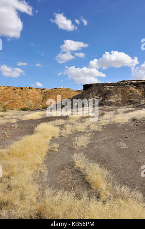 La Namibie, damaraland, twyfeltontein, inscrite au patrimoine mondial de l'unesco, montagne brûlée Banque D'Images