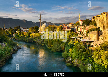 Vieille ville de Mostar, Bosnie-Herzégovine Banque D'Images