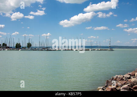 Siofok au lac Balaton port Banque D'Images