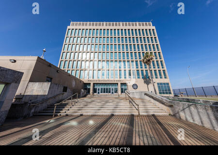 L'ambassade des États-Unis d'Amérique, a rétabli le 20 juillet 2015 à La Havane, Cuba, Antilles, Amérique centrale Banque D'Images