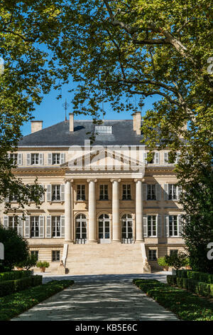 Château Margeaux, vignoble à Médoc, Margeaux, vigne, Bordeaux, Gironde, Aquitaine, France, Europe, Banque D'Images