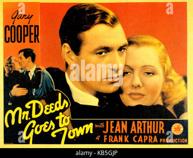 M. DEACTIONS VA EN VILLE 1936 Columbia Pictures film avec Gary Cooper et Jean Arthur Banque D'Images