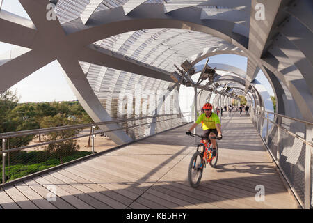 Pont puente monumental de arganzuela, Virgen del Puerto park , Rio de Madrid, Madrid, Espagne, Europe Banque D'Images