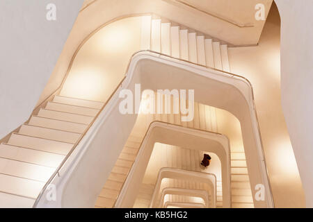 Escalier, caixaforum, musée, architecte Herzog et de Meuron, Madrid, Spain, Europe Banque D'Images