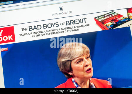 Page d'accueil du site internet d'information alternative politique britannique Westmonster Banque D'Images