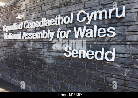 Le senedd, Assemblée nationale du Pays de Galles, la baie de Cardiff, Pays de Galles, ul Banque D'Images