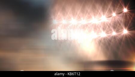 Digital composite of Sports stadium lights effet de transition Banque D'Images