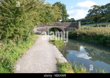 Soirée d'été à la fin de septembre à côté du canal de Cromford dans le Derbyshire Peak District Banque D'Images