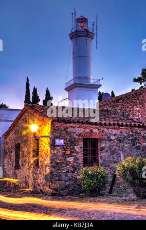 Phare de Colonia del Sacramento Maldonado, Uruguay.. Banque D'Images