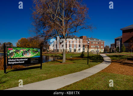 Voisinage global à l'université d'elon elon, en Caroline du Nord. Construit en 1968. Banque D'Images