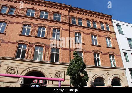 Appartements immeuble sur la rue Zimmer à Berlin (Allemagne). Banque D'Images