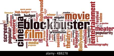 Mot blockbuster concept cloud. vector illustration Illustration de Vecteur