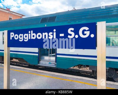 La gare de Poggibonsi en Toscane - volterra / toscane italie - septembre 14, 2017 Banque D'Images