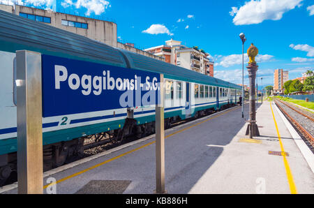 La gare de Poggibonsi en Toscane - volterra / toscane italie - septembre 14, 2017 Banque D'Images