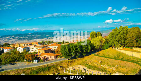 Un paysage extraordinaire en Toscane - belle vue aérienne - volterra / toscane italie - septembre 14, 2017 Banque D'Images