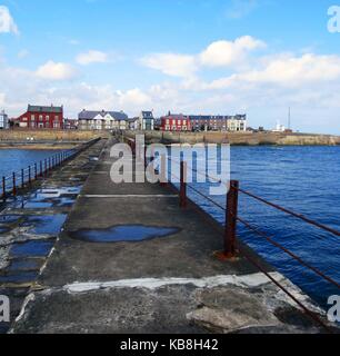 Hartlepool pointe angleterre vue sur la pointe du brise-lames heugh Banque D'Images