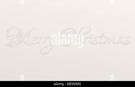 Joyeux Noël en métal argent neutre script lettrage. maison de vacances modèle de carte de vœux d'entreprise. vector illustration blanc gris brillant Illustration de Vecteur