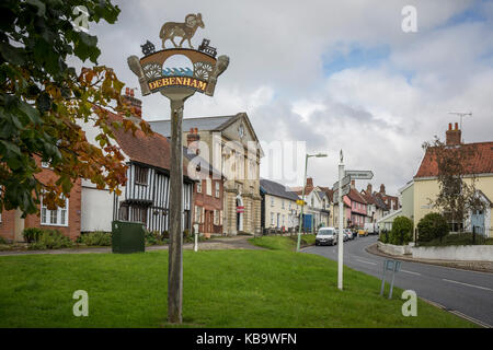 Debenham, Suffolk, UK. La High Street. Banque D'Images