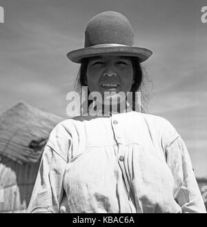 Seri : Menschen um den Ttitcaca voir, le Pérou des années 1960 er Jahre. Série : Les gens autour du lac Titicaca, le Pérou des années 1960. Banque D'Images