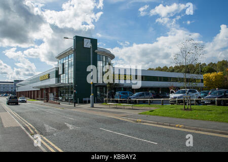 Supermarché Morrisons à Leigh, England, UK Banque D'Images