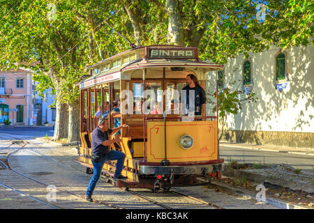 Tramway historique de Sintra Banque D'Images