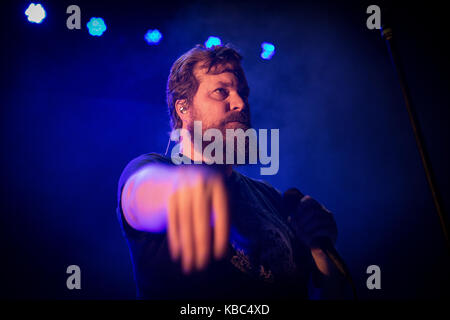 Le chanteur, musicien et auteur-compositeur John grant effectue un concert live à Oslo en Norvège. cosmopolite, 04/12 2015. Banque D'Images