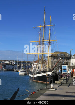 Weymouth, Angleterre - octiber 9, 2016 : grand voile navire ss pelican de Londres en Harbour Banque D'Images