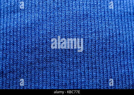 Extreme close-up of bleu motif tissé en fibres Banque D'Images