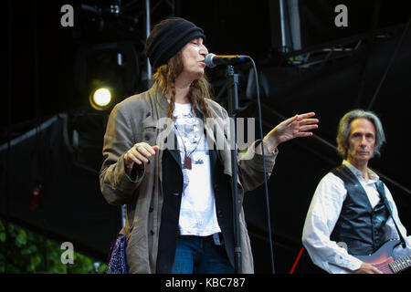 Le chanteur, compositeur et poète américain Patti Smith organise un concert en direct au festival de musique norvégien Bergenfest 2012. Norvège, 23/06 2012. Banque D'Images