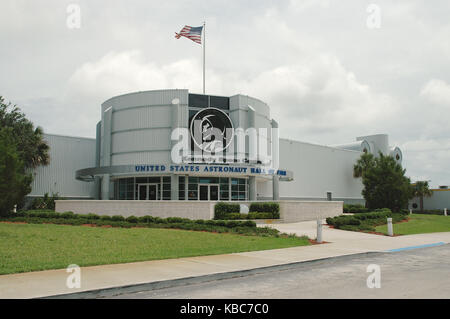 Temple de la renommée des astronautes au centre spatial Kennedy, Floride, USA Banque D'Images
