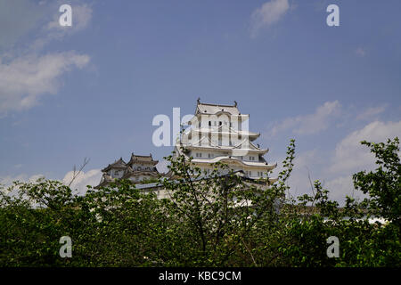 16ème siècle château de Himeji au Japon, aussi appelé le héron blanc château site du patrimoine mondial de l'unesco. Banque D'Images