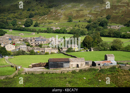 Le beau village de muker dans swaledale, Yorkshire Dales, Angleterre. Banque D'Images