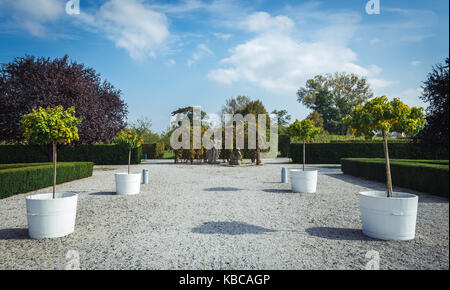 Prague, République tchèque le 28 septembre, 2017- : des statues dans les jardins de la troja palace situé à Prague, République tchèque. Banque D'Images