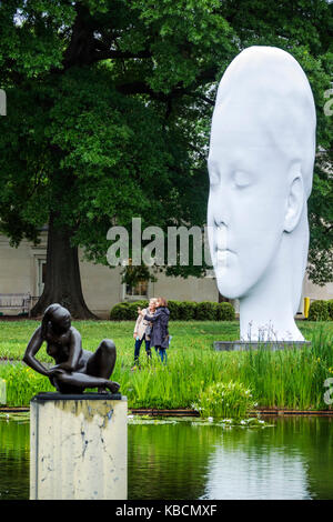 Richmond Virginia, Virginia Museum of Fine Arts, VMFA, Robins Sculpture Garden, Jaume Plensa, sculpture à grande échelle, extérieur, visite touristique Banque D'Images