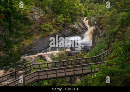 Rogie Falls, Blackwater, Highlands, Écosse, Royaume-Uni Banque D'Images