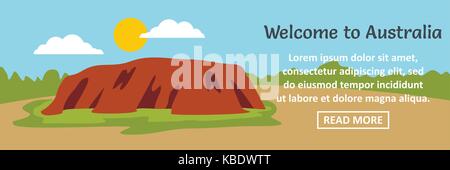 Bienvenue en Australie banner concept horizontal Illustration de Vecteur