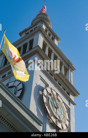 Le Ferry Building clock tower à San Francisco, Californie Banque D'Images