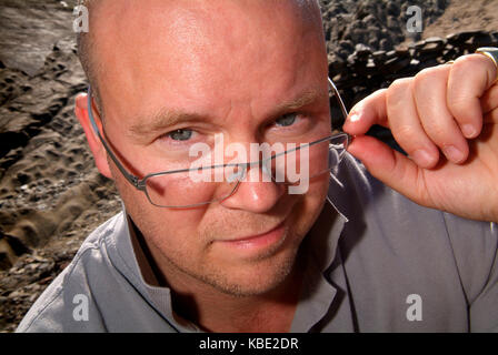 Journaliste et auteur et directeur du nouveau réseau d'écoles, Toby Young Banque D'Images