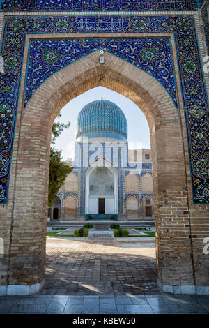 Guri Amir est un mausolée de l'asian conquérant Tamerlan (également connu sous le nom de timur) dans la région de Samarkand, Ouzbékistan Banque D'Images