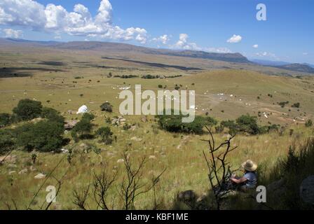 L'Isandlwana / Isandhlwana champ de bataille Banque D'Images