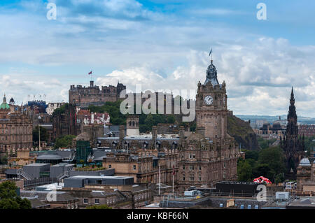 Édimbourg, Écosse - 10 août 2010 : vue de la ville d'Edimbourg en Ecosse, Royaume-Uni Banque D'Images