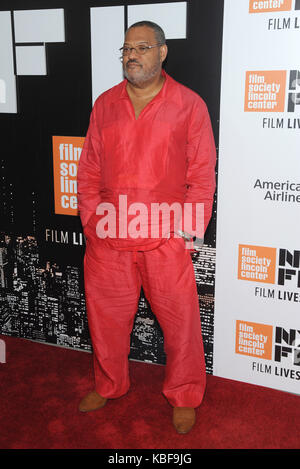 New York, NY, États-Unis. 28 septembre 2017. Laurence Fishburne assiste à la 55ème édition du festival du film de New York, première nocturne de « Last Flag Flying » à Alice Tully Hall, Lincoln Center le 28 septembre 2017 à New York City. Crédit : John Palmer/Media Punch/Alay Live News Banque D'Images