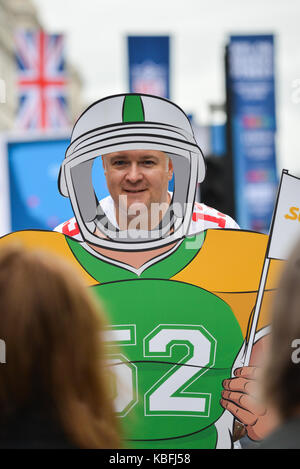 Regent Street, Londres, Royaume-Uni. 30 septembre 2017 NFL football Amérique. événement sur Regent Street promotion de la saison actuelle de jeux. crédit : Matthieu chattle/Alamy live news Banque D'Images