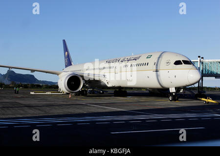 Saudi Arabian Airlines (Saudia) va commencer des vols réguliers entre Riyad et djeddah à Maurice à partir de sept. 14 2017 Banque D'Images